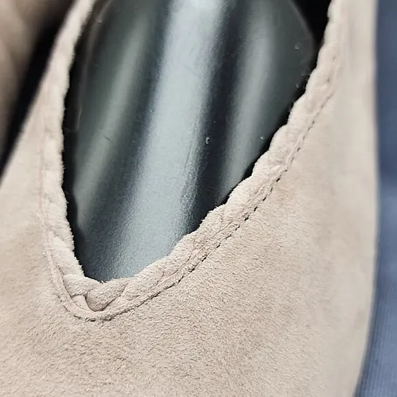 EILEEN FISHER POSY SUEDE POINTED TOE BALLERINA FLATS IN EARTH SIZE 8 NWOB
