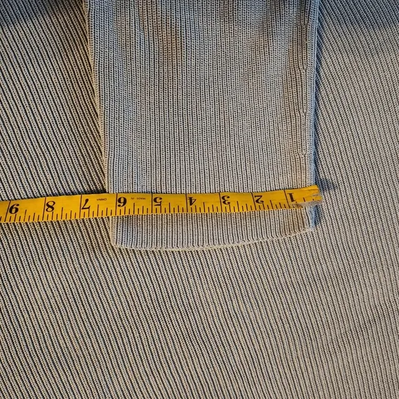 Eileen Fisher Silk/Organic Cotton Ribbed Sweater in Dusty Blue Size L/XL