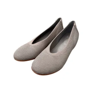 Eileen Fisher Taupe Minimal Seam Stretch Knit Ballet Slip On Flats Womens Size 9