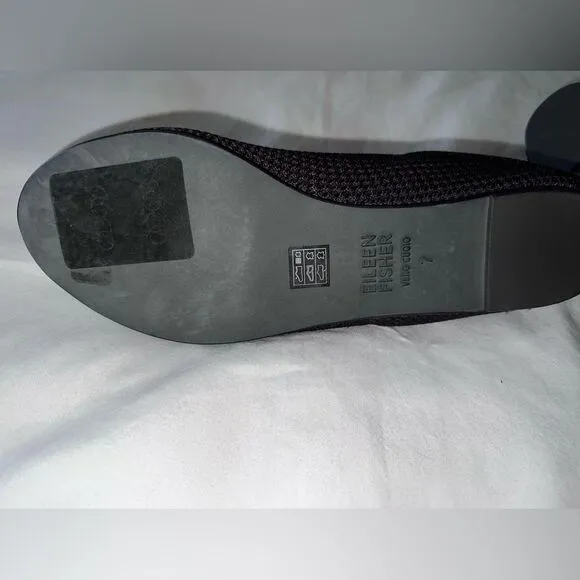EILEEN FISHER DARK BROWN FLATS- SIZE 7 NWT