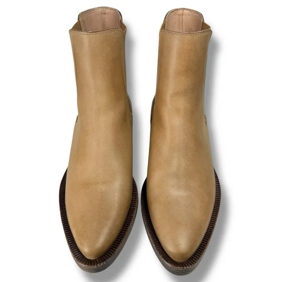 Either/Or The Everyday Boot Chelsea Tan Leather Boots, Western Cowgirl, Size 6.5
