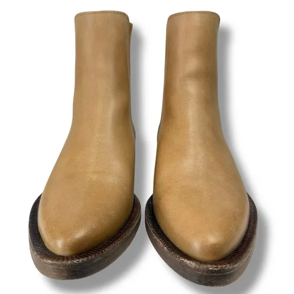 Either/Or The Everyday Boot Chelsea Tan Leather Boots, Western Cowgirl, Size 6.5