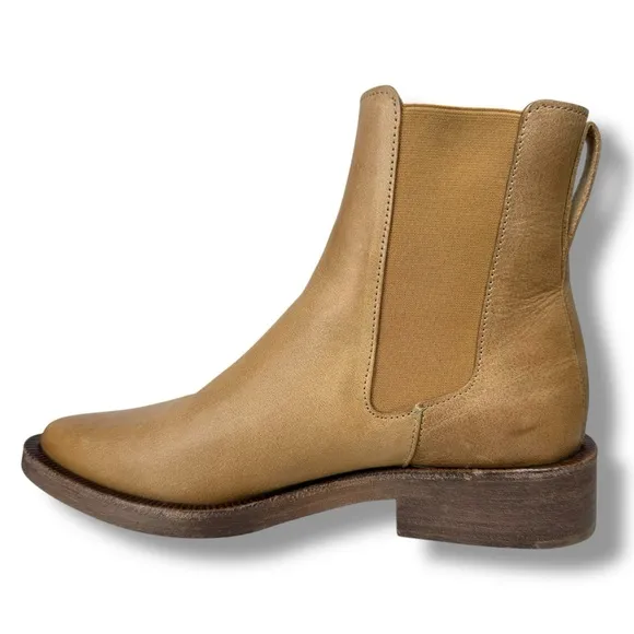 Either/Or The Everyday Boot Chelsea Tan Leather Boots, Western Cowgirl, Size 6.5