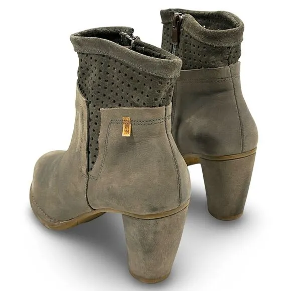 El Naturalista Womens Colibri Ankle Boots Size 40 US 9 Gray Distressed Leather