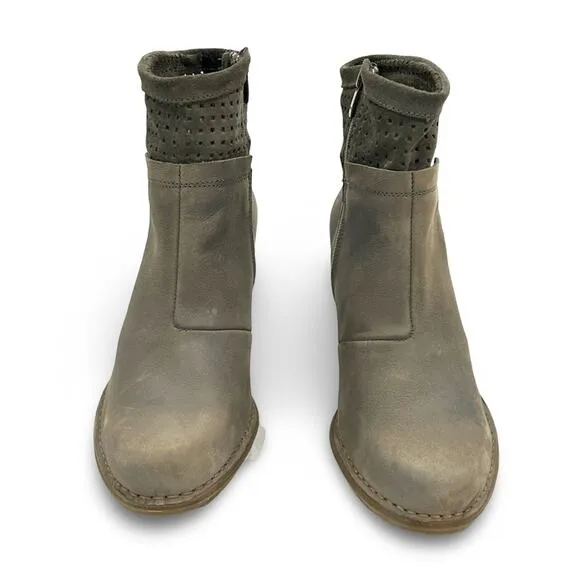 El Naturalista Womens Colibri Ankle Boots Size 40 US 9 Gray Distressed Leather