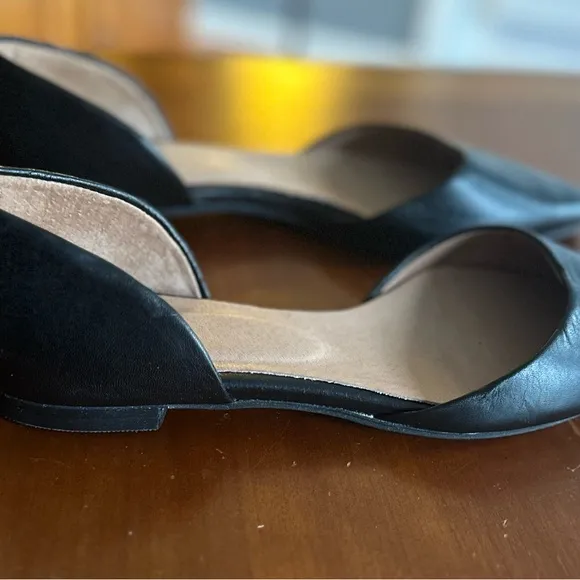Elegant Black Leather Women's Flats ~ JJILL