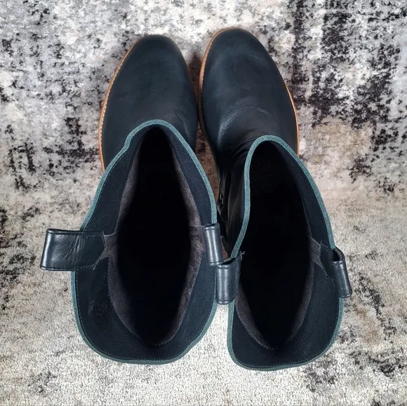 Elf Women's Cali Leather Boots Made by Hand in Bali Black Leather Size 12.5