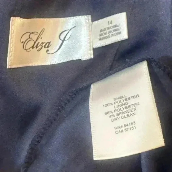 Eliza J Embellished High/Low Chiffon Dress NWT Size 14