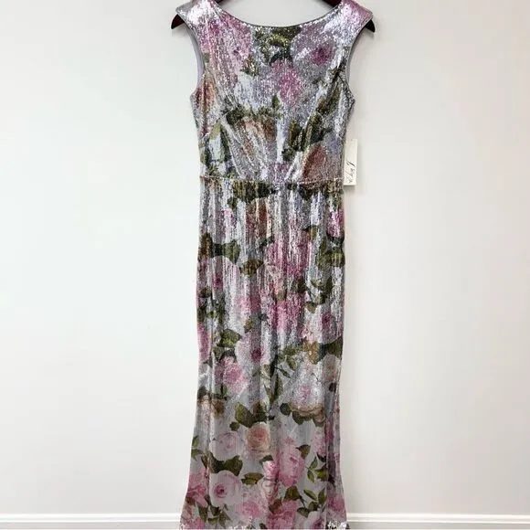 Eliza J Floral Sequence Gown Size 6