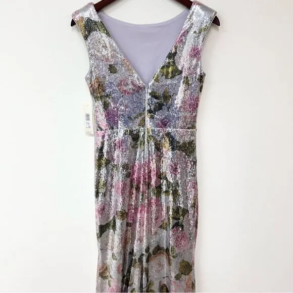 Eliza J Floral Sequence Gown Size 6