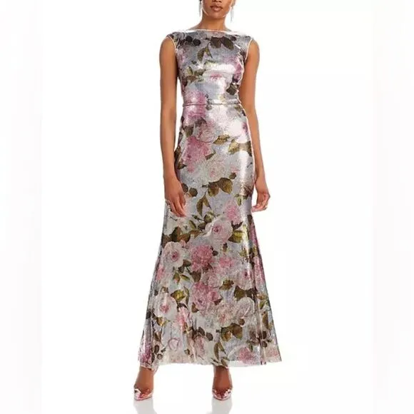 Eliza J Floral Sequence Gown Size 6