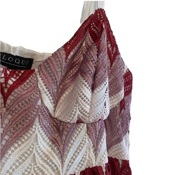 Eloquii Chevron Lace Halter-Multi Maxi Dress 18 NWT – Boho Wedding Guest Glam