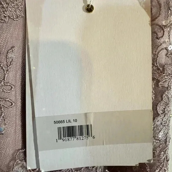 Embroidered High Neck Cap Sleeve A Line GownMac Duggal NWT