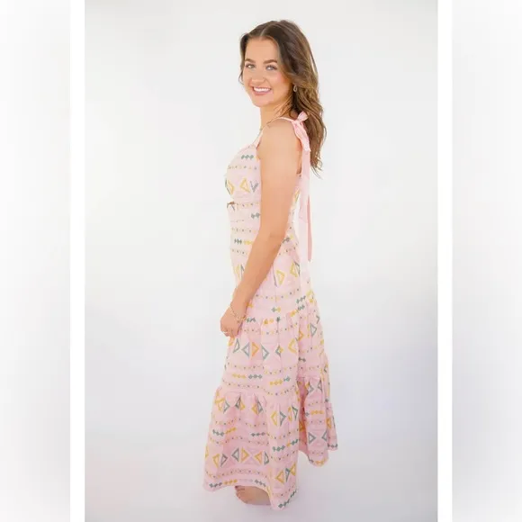 Embroidered Midi Dress by Just Me
