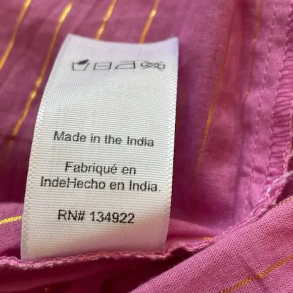 Emerson Fry India Collection Isla Dress in Pink Lavender Lurex XS/S