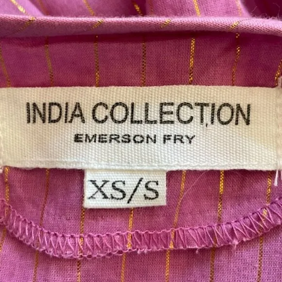 Emerson Fry India Collection Isla Dress in Pink Lavender Lurex XS/S