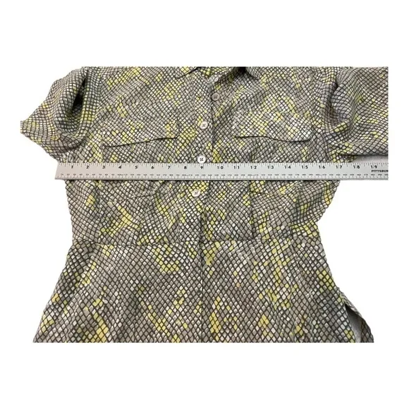 Equipment Femme Axelle Snakeskin Mini Shirt Dress 0
