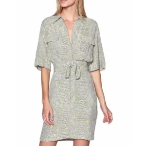 Equipment Femme Axelle Snakeskin Mini Shirt Dress 0