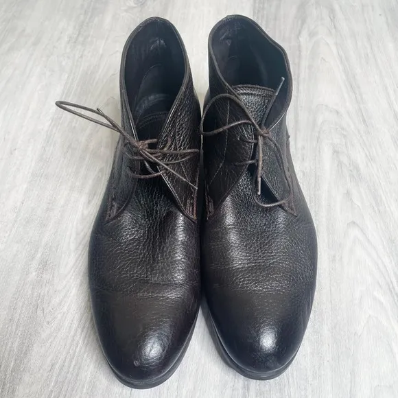 Ermenegildo Zegna Leather Chukka Boots