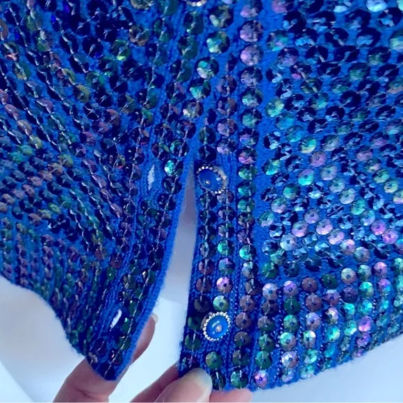 EUC Free People sequined cardigan