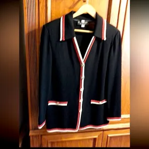 EUC Jacket from St John Collection by Marie Gray, Navy/Cream/Red, Size 10 $112