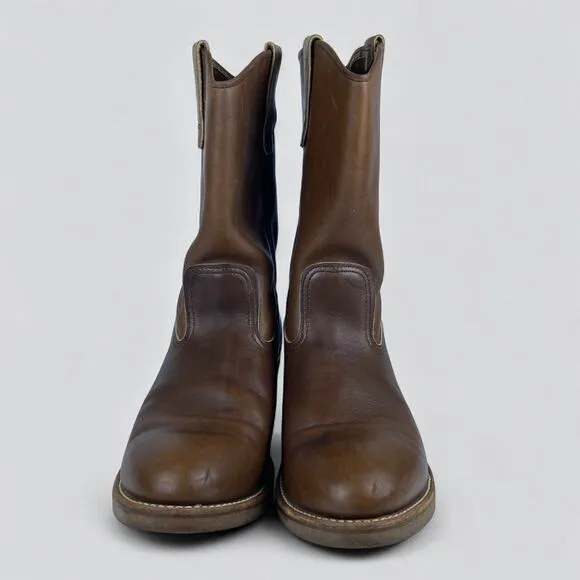 EUC Red Wing Vintage 1155 Pecos Brown Leather Work Boots Mens Sz 10.5