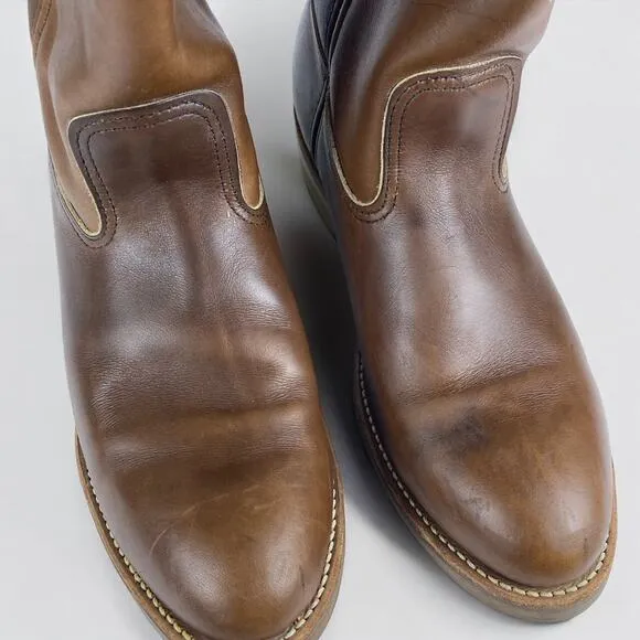 EUC Red Wing Vintage 1155 Pecos Brown Leather Work Boots Mens Sz 10.5