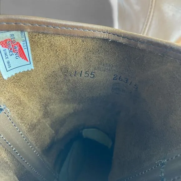 EUC Red Wing Vintage 1155 Pecos Brown Leather Work Boots Mens Sz 10.5