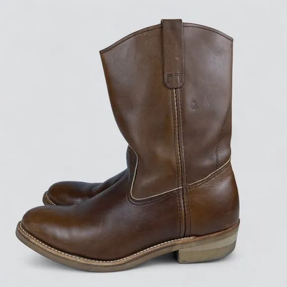 EUC Red Wing Vintage 1155 Pecos Brown Leather Work Boots Mens Sz 10.5