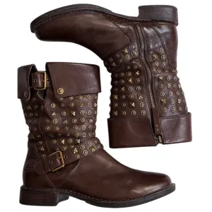 EUC UGG leather Studded Conor Boots Brown Size 9.5