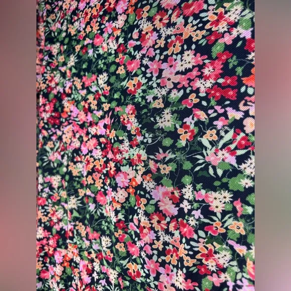 Eva Franco Fiona Maxi Floral Dress Mesh Sheer Sleeve Lined Anthropologie sz S