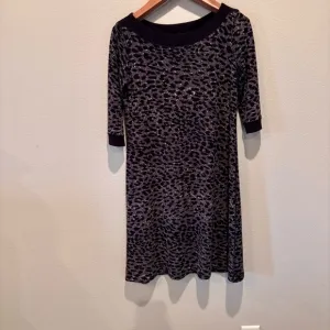 Eva Varro Animal Print A Line Dress, Large, Comfy Throw On Work Church Errands