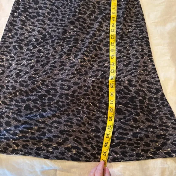 Eva Varro Animal Print A Line Dress, Large, Comfy Throw On Work Church Errands