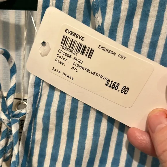 Evereve NWT striped sundress - size M/L