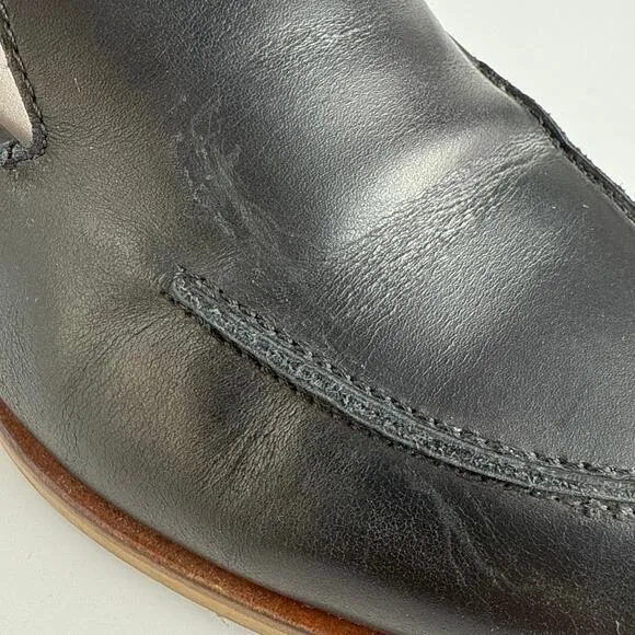 Everlane Women's Black Leather Slip On Low Top Almond Toe Loafers Shoes Size 8