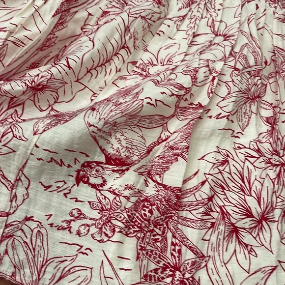 EXPRESS Printed One Shoulder Puff SleeveMIDI Dress xl