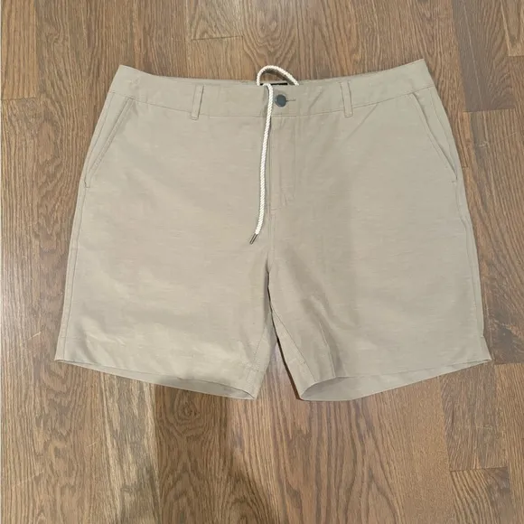 Faherty Mens All Day Belt Loop khaki Shorts size 40 E academia y2k preppy