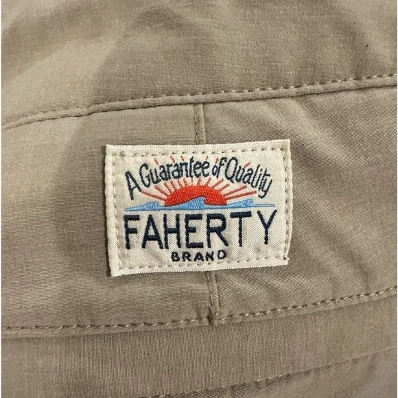 Faherty Mens All Day Belt Loop khaki Shorts size 40 E academia y2k preppy