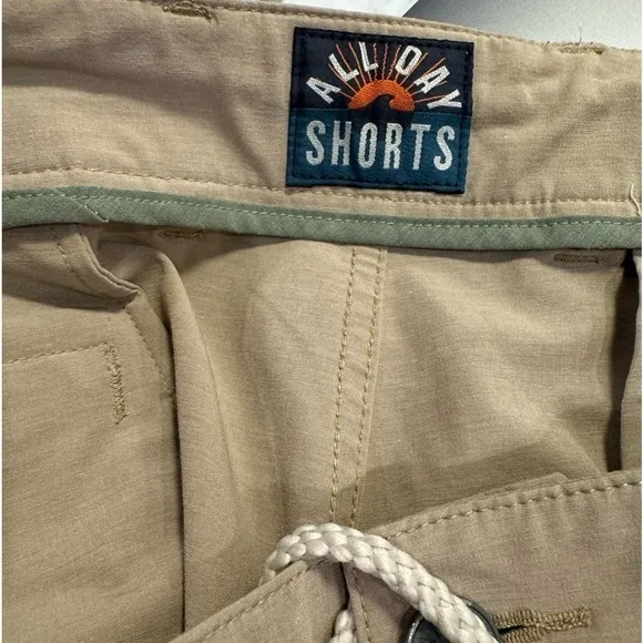 Faherty Mens All Day Belt Loop khaki Shorts size 40 E academia y2k preppy
