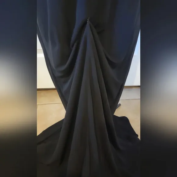FERNANDO WONG BLACK FORMAL GOWN  (sz med)
