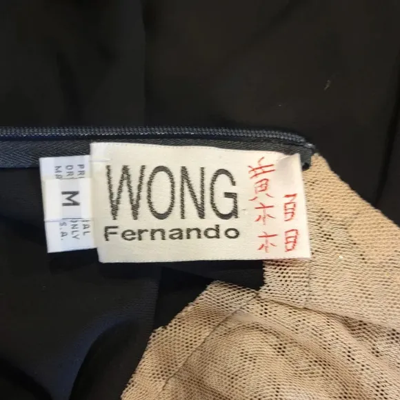 FERNANDO WONG BLACK FORMAL GOWN  (sz med)