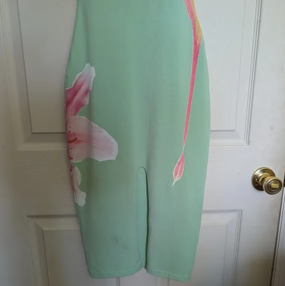 FINAL PRICE Tyler McGillivary Luna Lily Bodycon Dress XS Mint Midi Festival