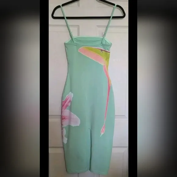 FINAL PRICE Tyler McGillivary Luna Lily Bodycon Dress XS Mint Midi Festival