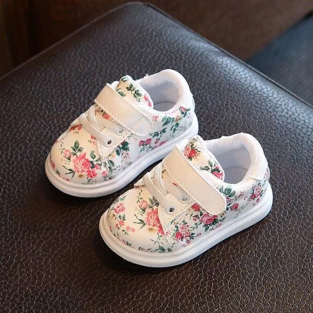 Floral Sneakers Shoes First Walkers Infant Toddler Girl