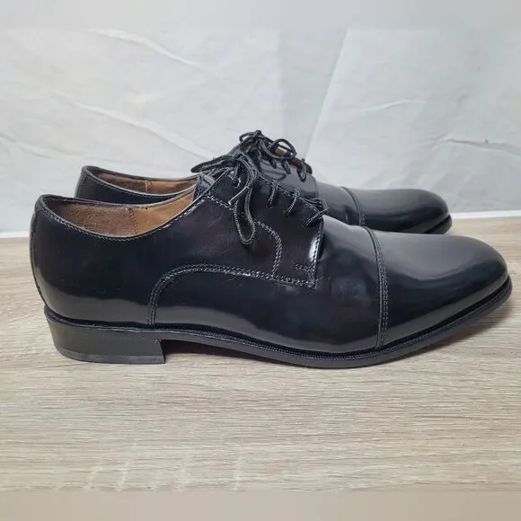 Florsheim Broxton Black Dress Shoes Lace Up Derby Leather Formal Dressy Men 11 D