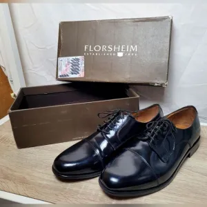 Florsheim Broxton Black Dress Shoes Lace Up Derby Leather Formal Dressy Men 11 D