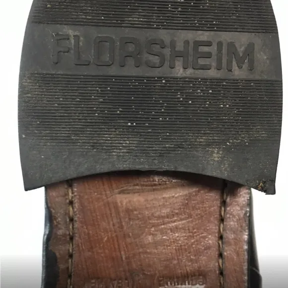 FLORSHEIM Dress Boots Regent Bike Toe Black leather 9.5 D