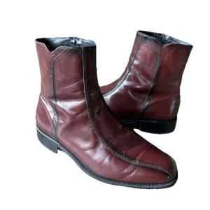 Florsheim Duke Side Zip Brown Leather Boots 11087 Beatle Mens 9.5 EEE Chelsea