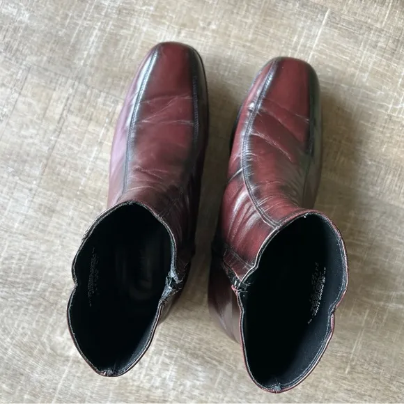 Florsheim Duke Side Zip Brown Leather Boots 11087 Beatle Mens 9.5 EEE Chelsea