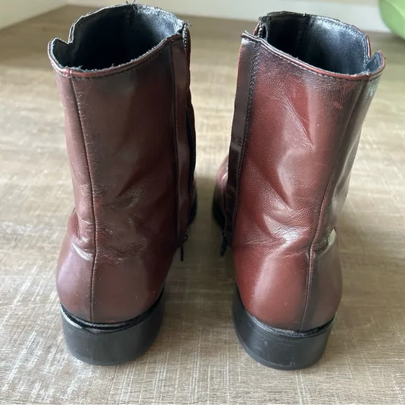 Florsheim Duke Side Zip Brown Leather Boots 11087 Beatle Mens 9.5 EEE Chelsea